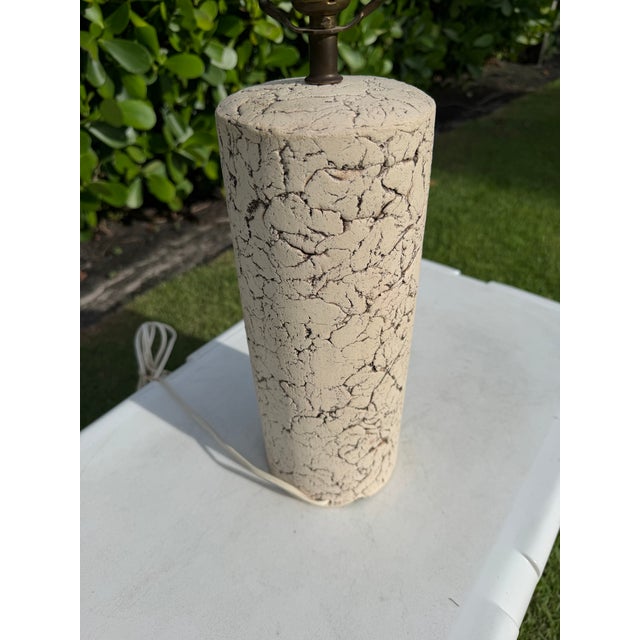 Vintage Curtis Faux Plaster Botanical Table Lamp For Sale - Image 10 of 12