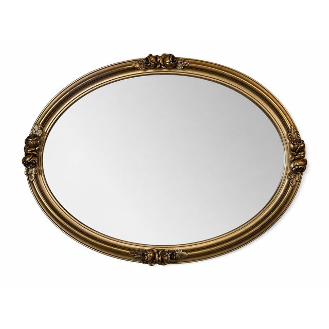 Gilded Wooden Mirror, 1950s For Sale - Image 10 of 10