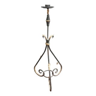 Wrought Iron Floor Candelabra, 1920s, Set of 2 For Sale