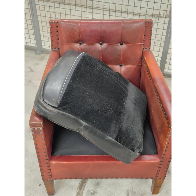 Club Chairs in Leather attributed to Otto Schultz, Sweden, 1940s, Set of 2 For Sale - Image 10 of 15