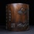 Wood Vintage Chinese Carved Rosewood "Crane & Pine" Brush Pot With Poem For Sale - Image 7 of 10