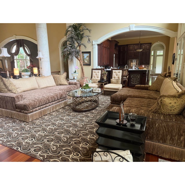 Marge Carson Marge Carson Sofa With Decorative Trim For Sale - Image 4 of 12