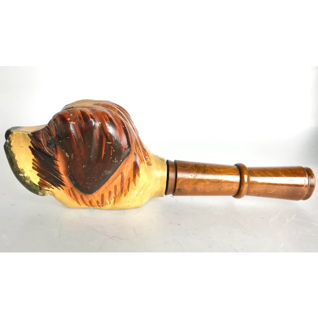 Wood Antique St. Bernard Carved Hardwood Animalia Nutcracker For Sale - Image 7 of 7