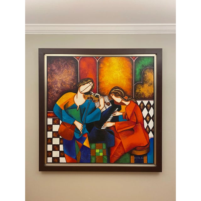 Large Charles Lee Oil on Canvas Painting 