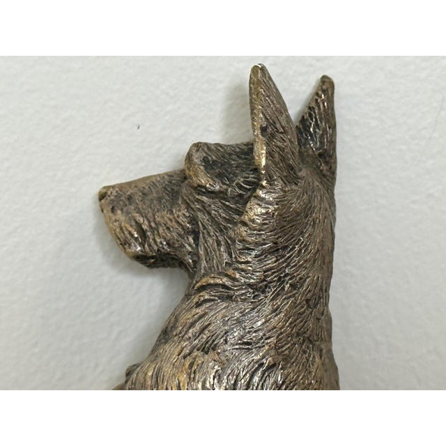 Asprey & Co. Rare Early 20th Century Asprey London Bronze Begging Scottie Dog Car Radiator Mascot For Sale - Image 4 of 18