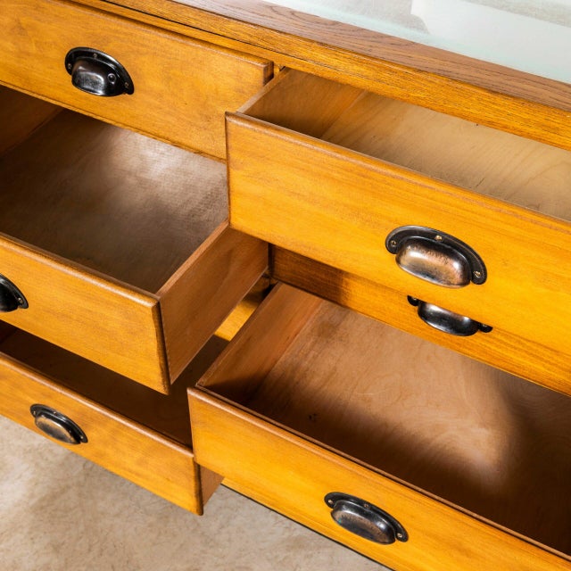 English Oak Haberdashery Cabinet, 1950s For Sale - Image 4 of 13