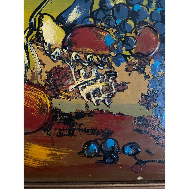 Green Mid-Century Still Life on Panel Framed For Sale - Image 8 of 9