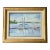 Original Framed Watercolor of Sailboats in Southern Coastal Harbor For Sale