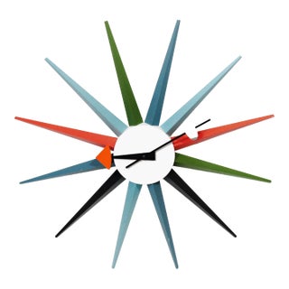 Authentic George Nelson for Vitra Design Museum, Germany, Sunburst Wall Clock MCM For Sale