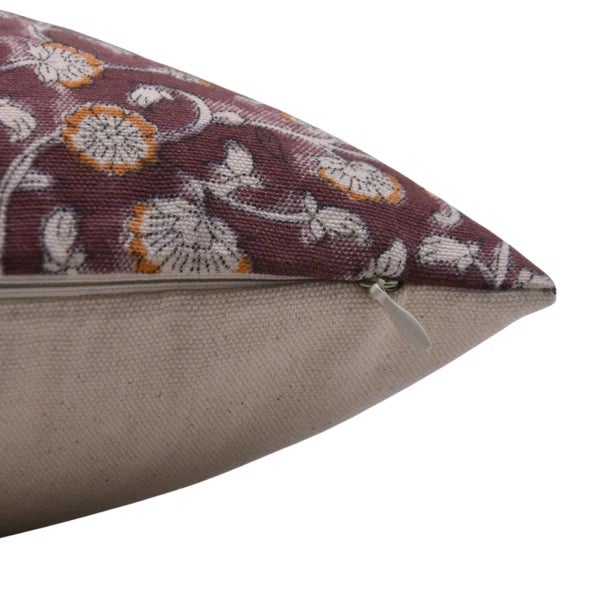 Fabdivine Handmade Floral Cushion Cover 12x20 Inch- Himachal For Sale - Image 4 of 5