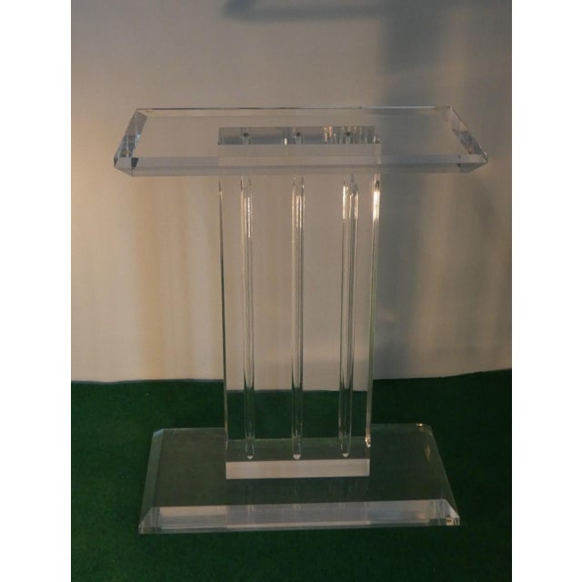 A sculptural work crafted from a single block of acrylic glass. The exceptional nature of this piece lies in the lathe-...
