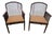 Stendig Davis Allen Andover Chairs With Maroon Striped Upholstery - A Pair For Sale