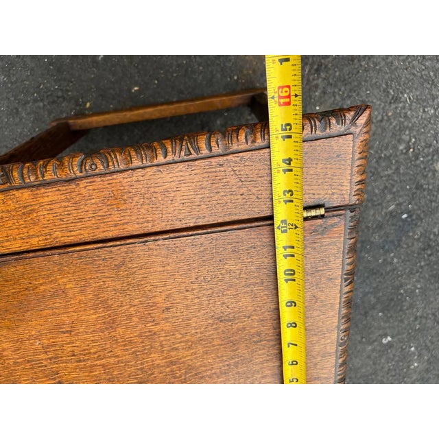 19th Century 19th Century Solid Tiger Oak Metamorphic Side Chair/Library Ladder For Sale - Image 5 of 11