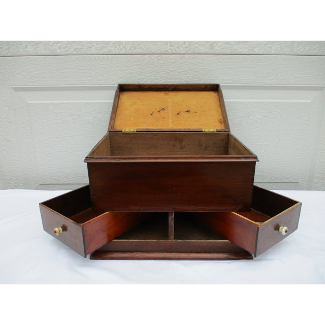 Antique Folk Art Hand Carved Jewelry Box or Trinket Box For Sale - Image 12 of 12