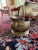 Antique English brass bucket. Helmet shape. Beautiful accessory next to any fireplace but can also be repurposed for...