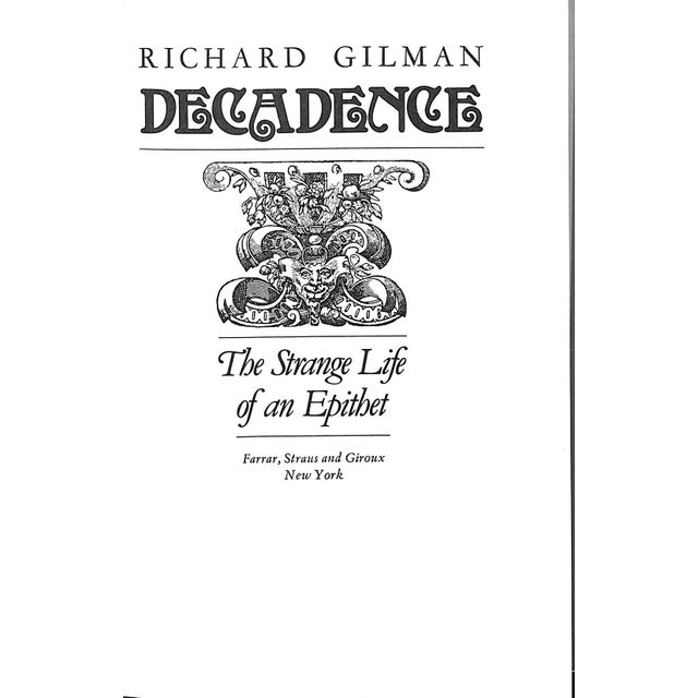 GILMAN, Richard [180] pp. Farrar, Straus and Giroux 1979 Jacket design by Jacqueline Schuman 8 1/4" x 5 3/4" What exactly...
