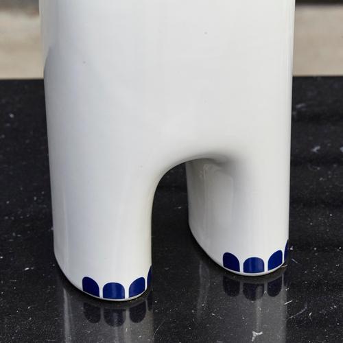 Ceramic Small White Glazed Happy Susto Vase from Jaime Hayon For Sale - Image 7 of 8