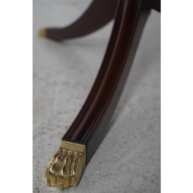 1990s Henkel Harris Mahogany Double Pedestal Dining Table For Sale - Image 5 of 18