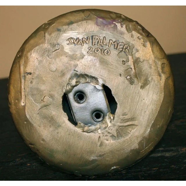 Metal Patinated and Detailed Bronze Ivan Palmer "No Voice" For Sale - Image 7 of 8