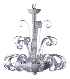 Fancy Murano Glass Art Deco Chandelier