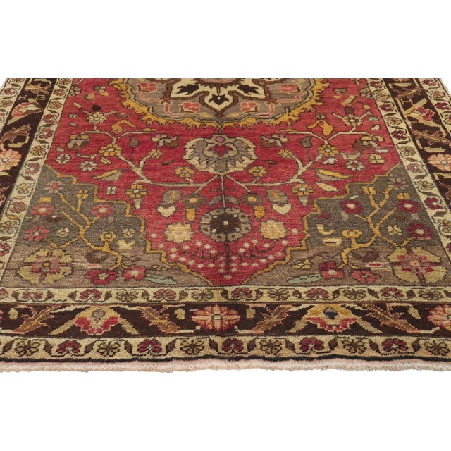 Vintage Turkish Oushak Rug - 03'11 X 07'01 For Sale - Image 4 of 10