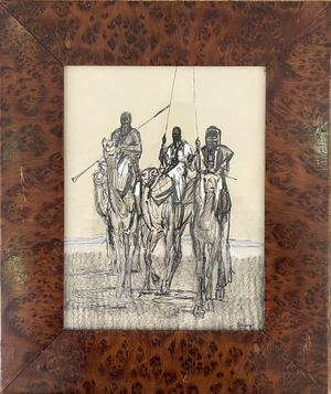 Paul Jouve, Méharistes on Dromedaries, 1931, Ink & Paper