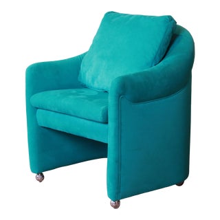 Modern Upholstered Club Chair by Preview, 1980s For Sale