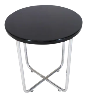 1970s Art Deco Josef Hofmann Bauhaus Round Side Occasional Table