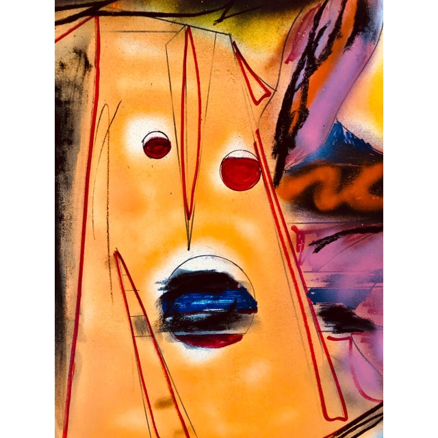 Abstract “Electric Guitar” Original Painting by Erik Sulander 28x22 For Sale - Image 3 of 3