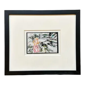 Ross Bleckner, Untitled, Flowers, Enamel on Paper, Circa 1990s, Unsigned
