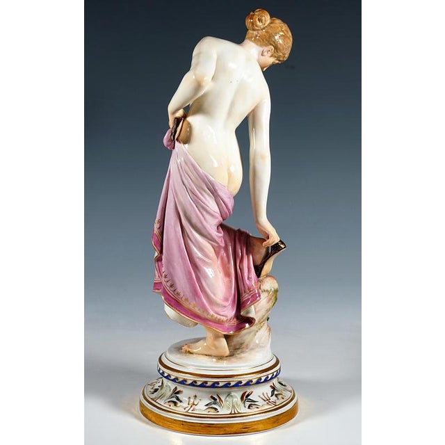 Large Antique Art Nouveau Figurine by Robert Ockelmann for Meissen, 1890s For Sale - Image 5 of 10
