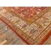 1880s Orange Antique Tribal Rustic Turkish Angora Oushak Rug 11' 10" X14' Handknotted Wool Carpet For Sale - Image 16 of 18