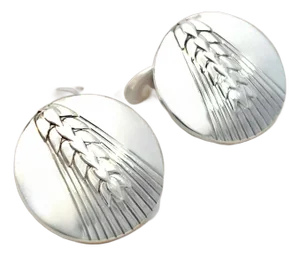 1990s Georg Jensen Estate Cufflinks Sterling Silver, 2 Pieces