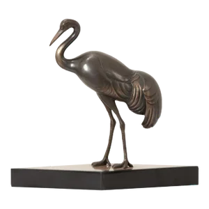 French Mid-Century Bronze Statue of a Stork