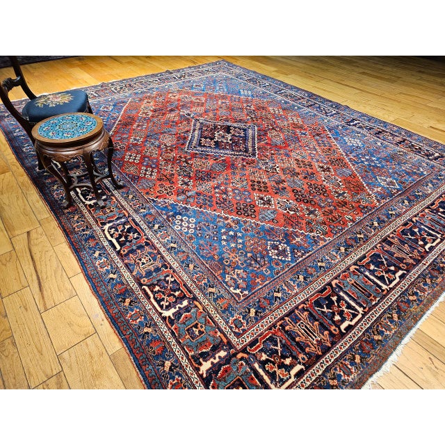 Vintage Persian Joshegan Kashan Rug, Hand-Knotted Wool, Weeping Willow Pattern,11x14 For Sale - Image 4 of 14