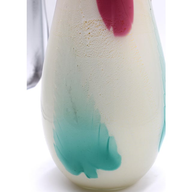 Muranese Glass Vase with Leaves, 1960s For Sale - Image 6 of 13