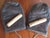 American Antique 1930s Custom Made Leather Thumbless Boxing Gloves With Wooden Inserts For Sale - Image 3 of 13
