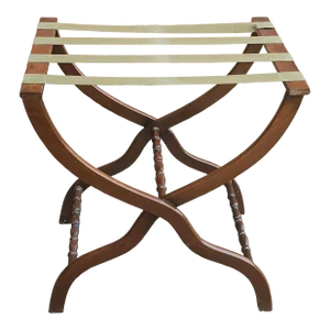 Early 20th C. Regency Style Mahogany Folding Tray Stand