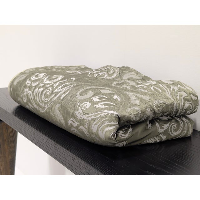 Frette Green Bedspread For Sale - Image 6 of 10