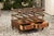 Brown English 1940s Mahogany Magazine Rack on Casters with Faux Bamboo Accents For Sale - Image 8 of 12