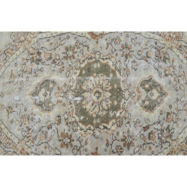Beige 1960s Handmade Turkish Pastel Unique Area Rug For Sale - Image 8 of 11