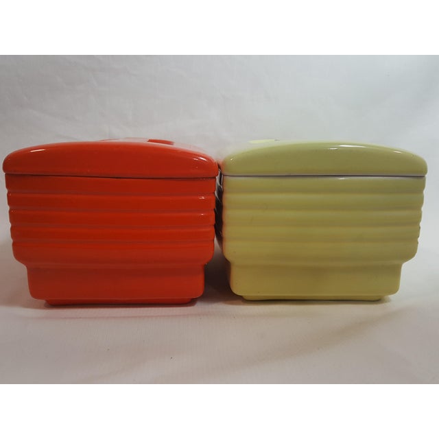 1940s Westinghouse by Hall Ceramic Refrigerator Containers a Pair