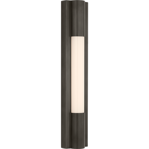 Ian K. Fowler for Visual Comfort Signature Ellington 16" Slimline Bath Light in Bronze with White Glass