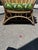 Ecru Large Vintage Bamboo and Wicker Fan Back Chair. For Sale - Image 8 of 8