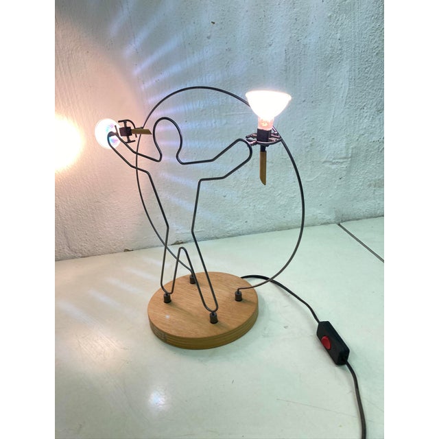 Halogen Table Lamp Torchbearer by Zicoli, 1990s For Sale - Image 4 of 14