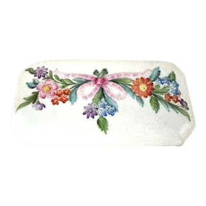 Vintage Herend Pink Ribbon Trinket Box 8977/C