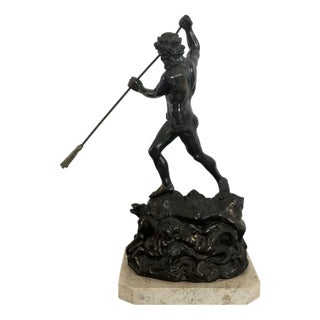 Large Mid-Century Bronze Sculpture of Neptune For Sale