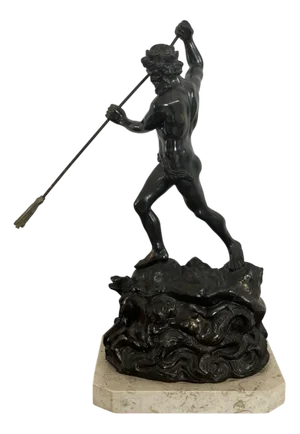 Large Mid-Century Bronze Sculpture of Neptune