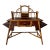 19th-Century English Aesthetic Movement Burnt Bamboo & Lacquer Writing Desk With Mirror For Sale