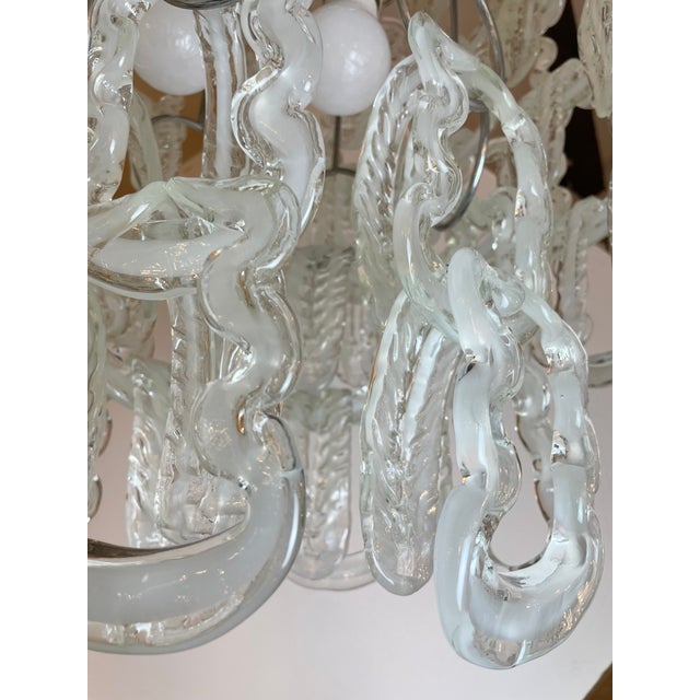 Murano Glass Chandelier, 1970s For Sale - Image 9 of 18